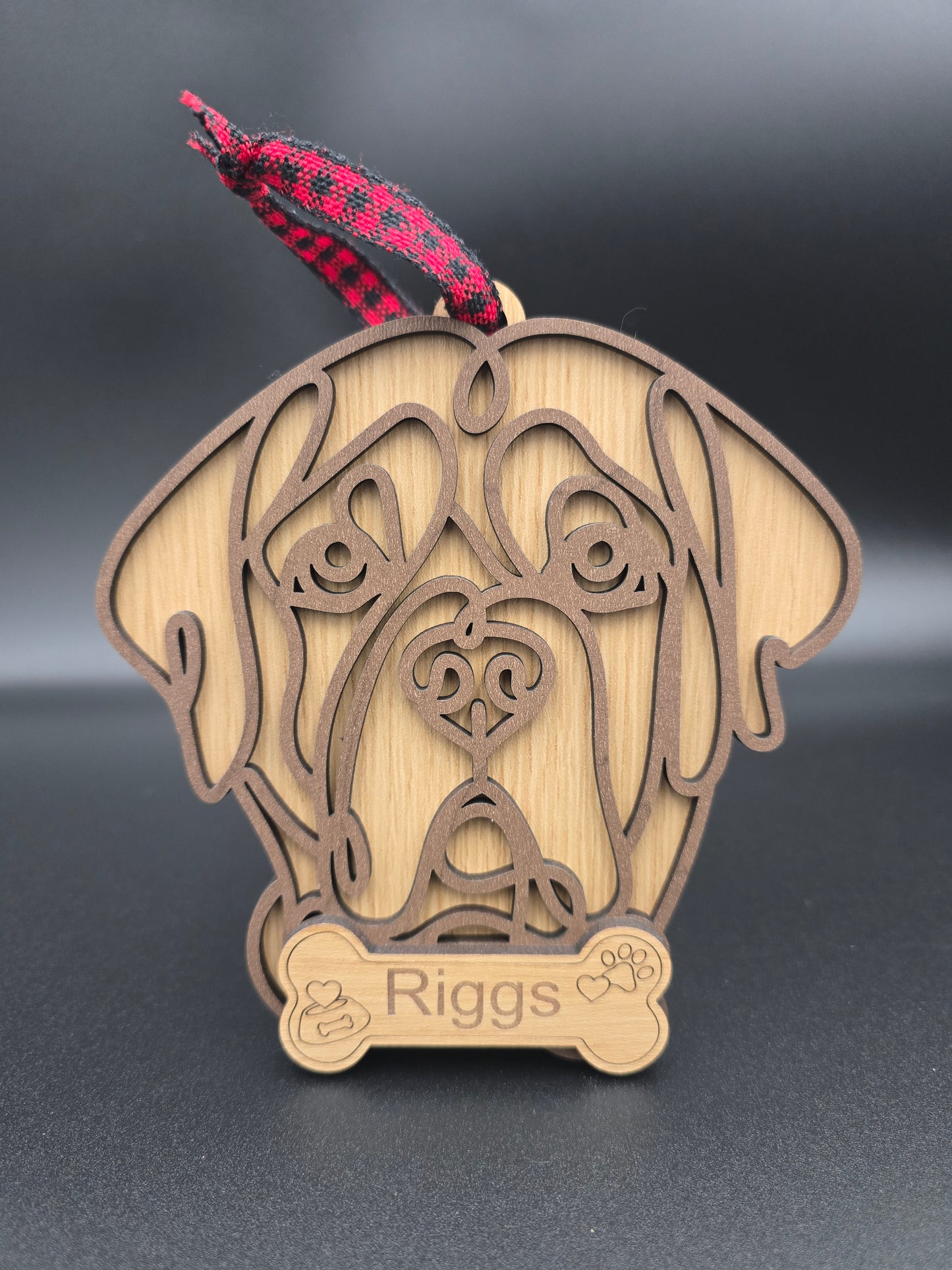 Line Art Dog Ornament