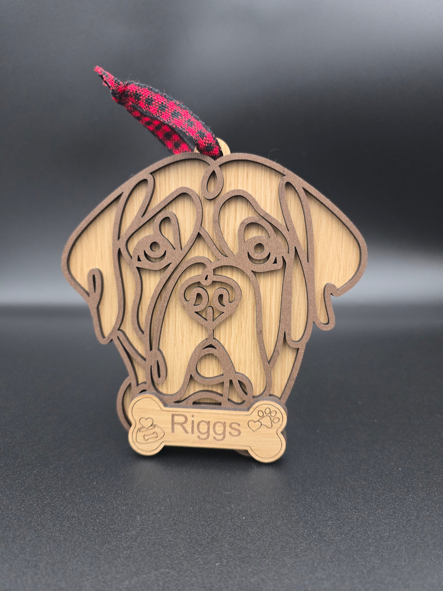 Line Art Dog Ornament