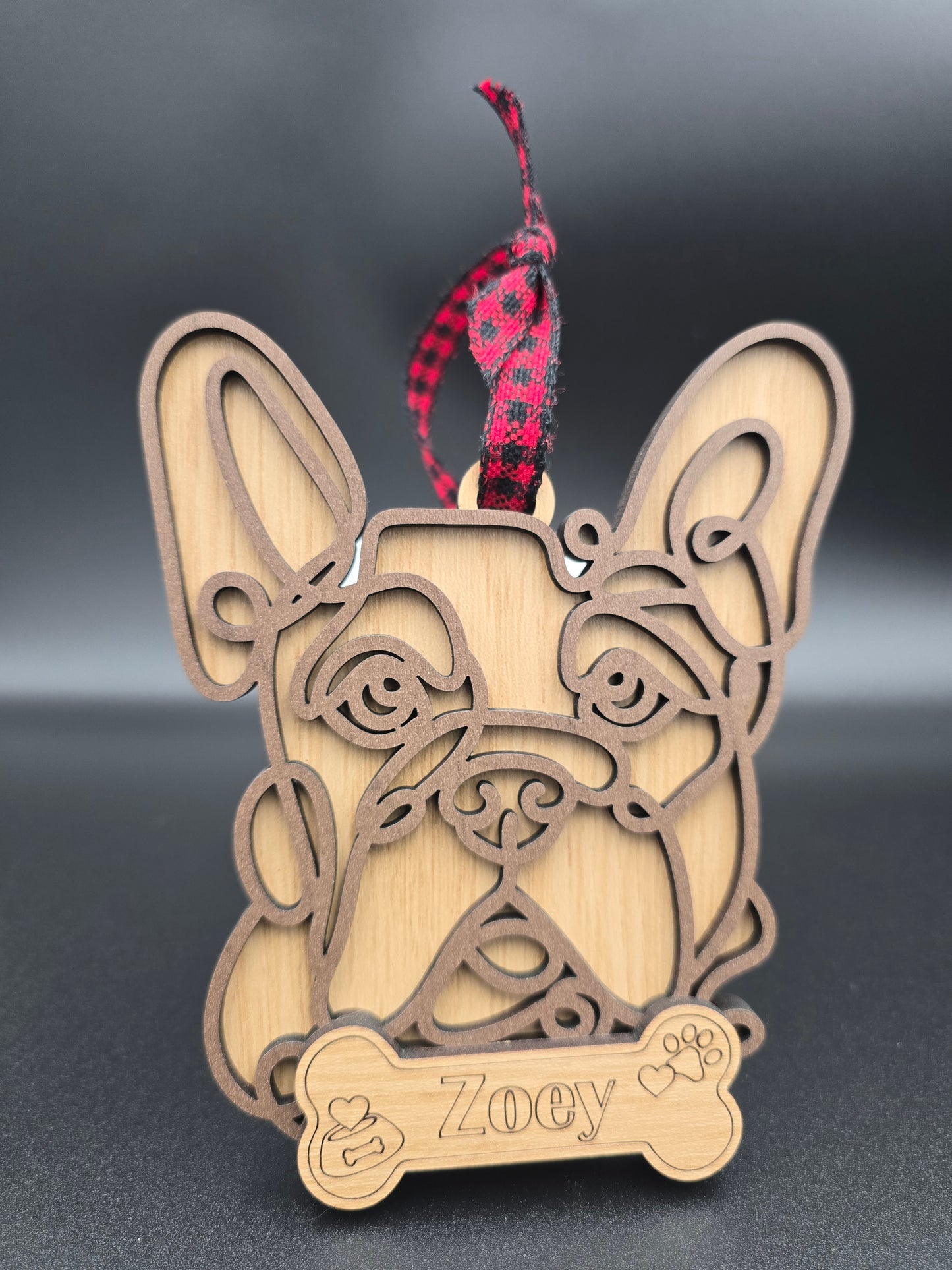 Line Art Dog Ornament