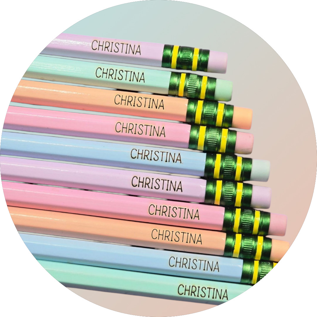 Personalized Ticonderoga #2 Pencils | Laser Engraved | Back to School | Teacher Gifts | Kids Pencils (10 Pack)