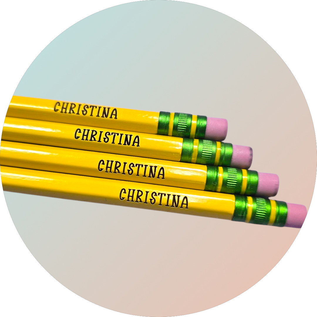 Personalized Ticonderoga #2 Pencils | Laser Engraved | Back to School | Teacher Gifts | Kids Pencils (10 Pack)