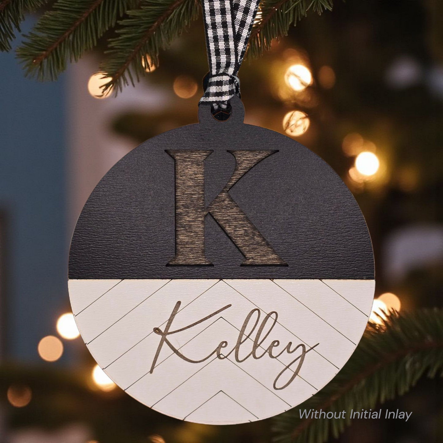 Modern Name Ornament