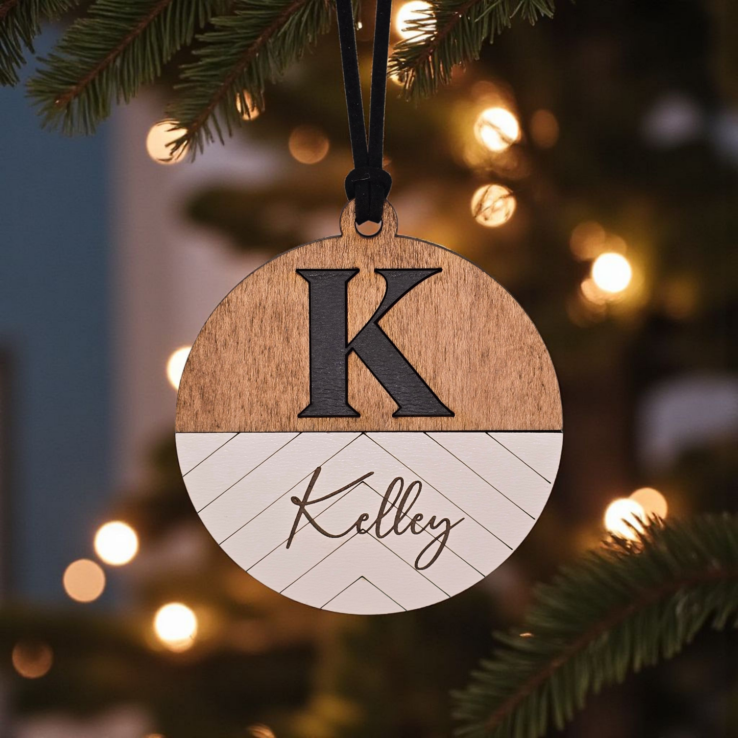 Modern Name Ornament