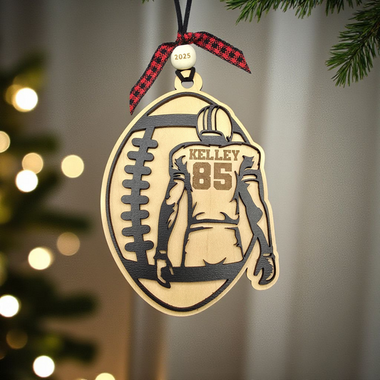 Personalized Football Player Ornament
