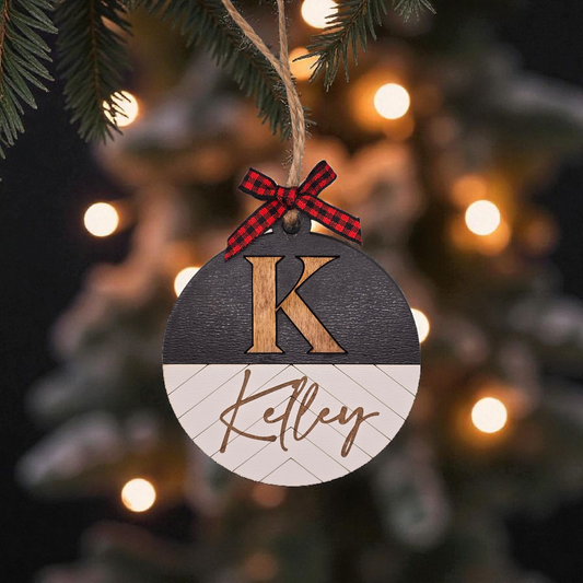 Modern Name Ornament