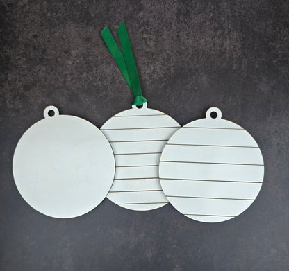 Blank Circle Ornaments – DIY Craft Blanks (4” | Cherry, White, Maple | Smooth or Shiplap)