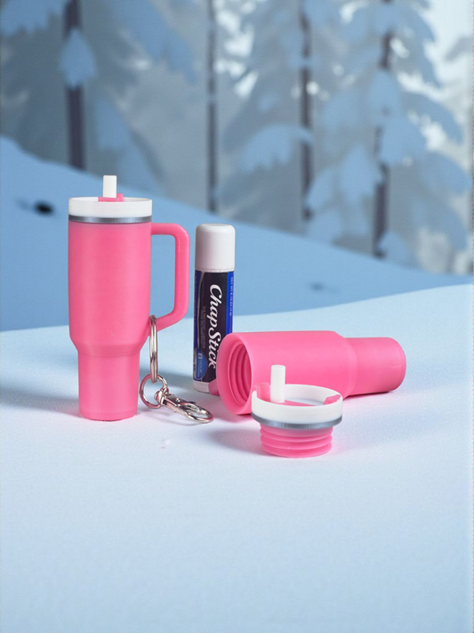 3D Printed Tumbler ChapStick Holder Keychain