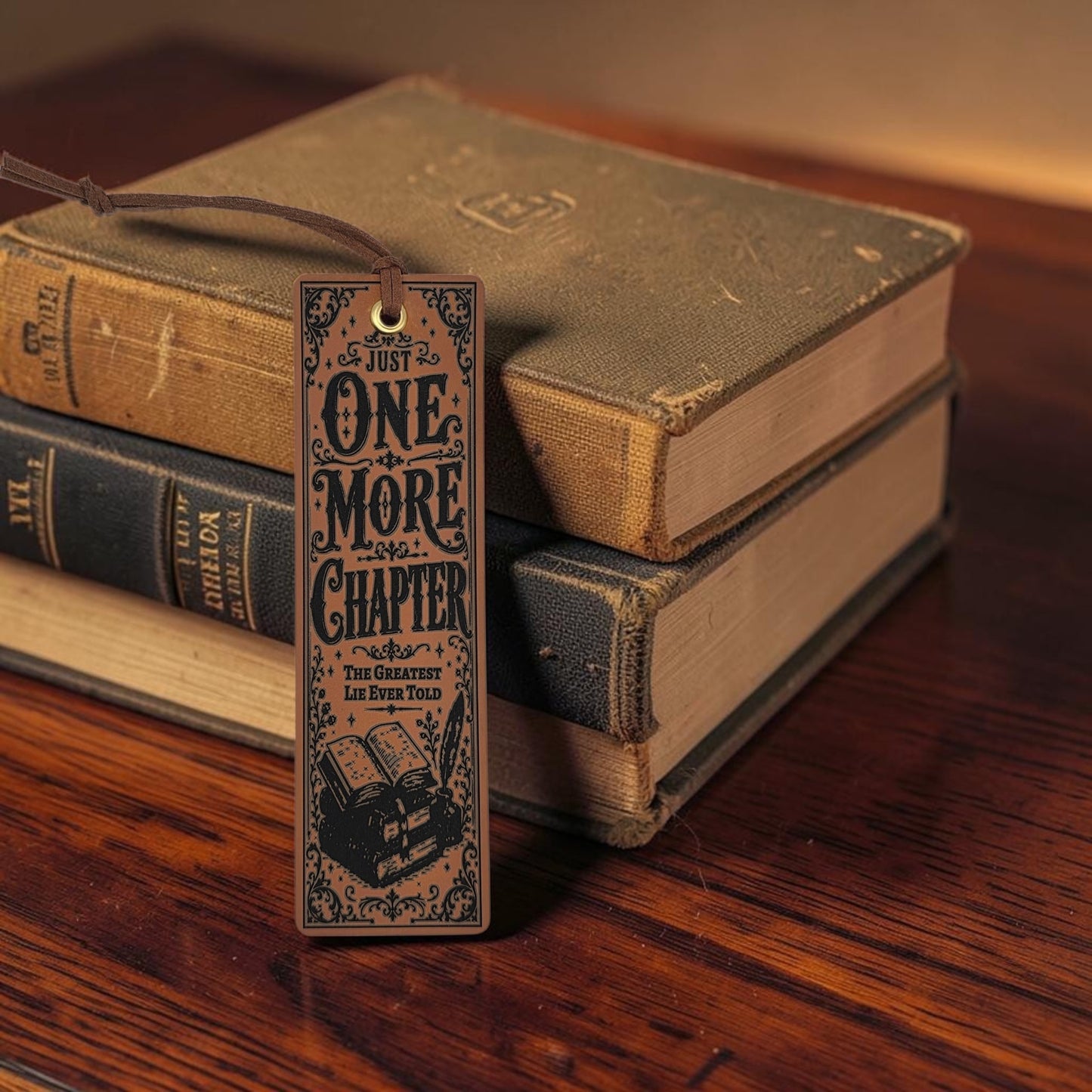 Engraved Leatherette Bookmarks – Funny Book Lover Designs