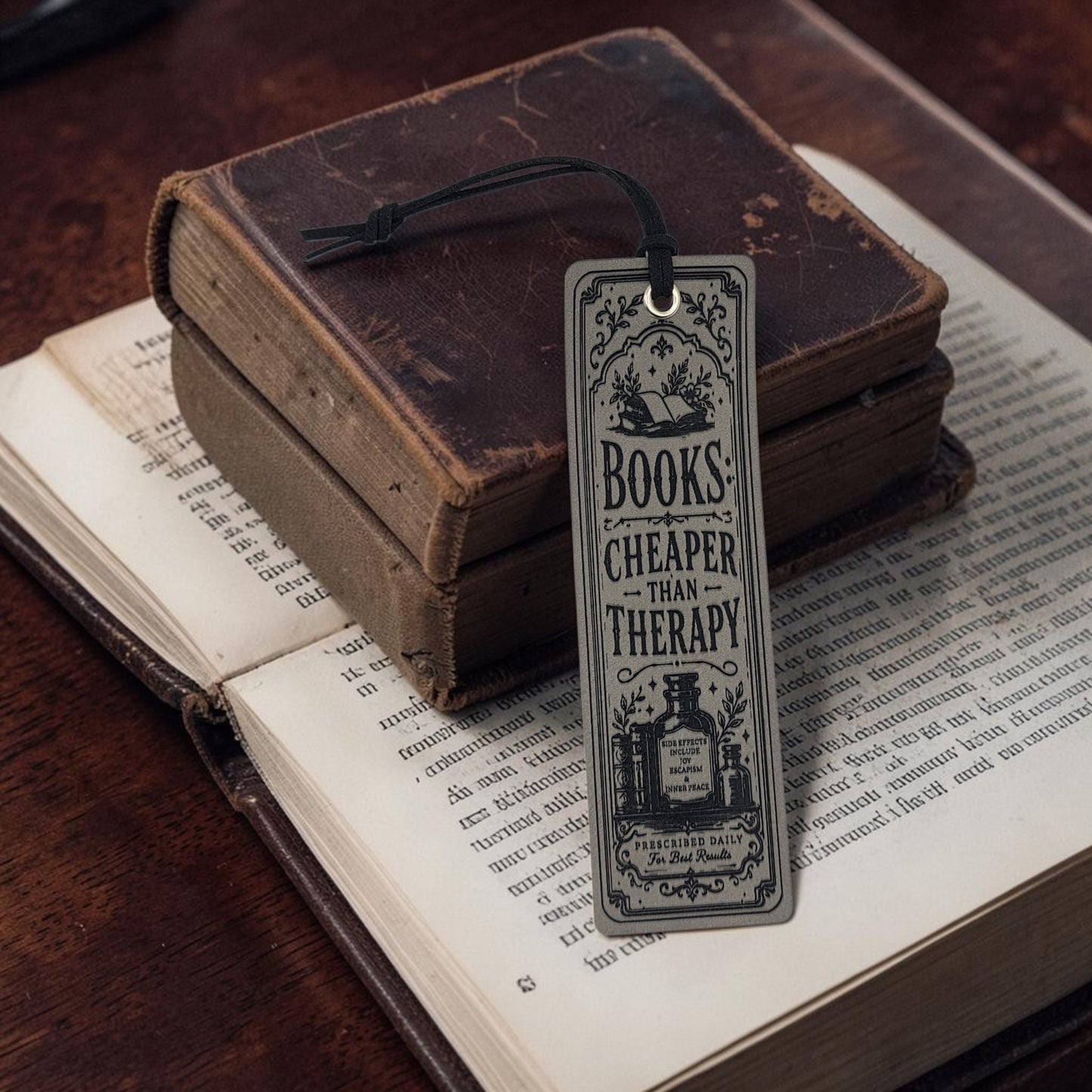 Engraved Leatherette Bookmarks – Funny Book Lover Designs