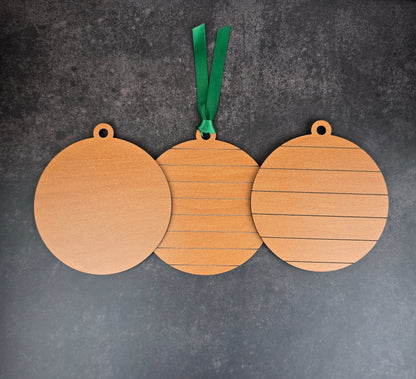 Blank Circle Ornaments – DIY Craft Blanks (4” | Cherry, White, Maple | Smooth or Shiplap)