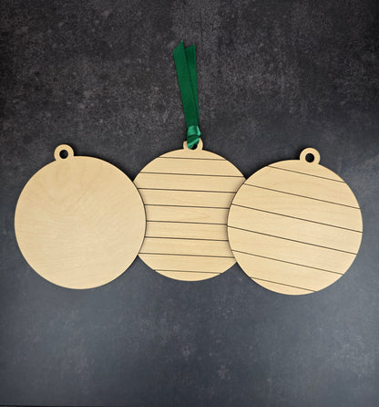 Blank Circle Ornaments – DIY Craft Blanks (4” | Cherry, White, Maple | Smooth or Shiplap)