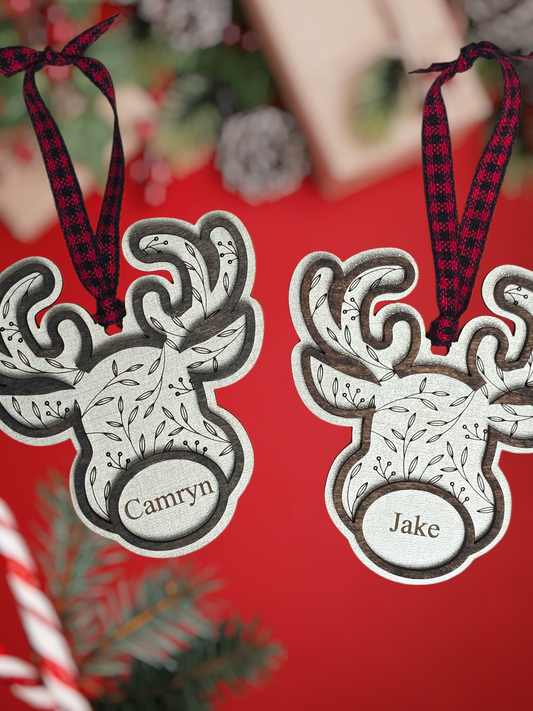 Reindeer Name Ornament