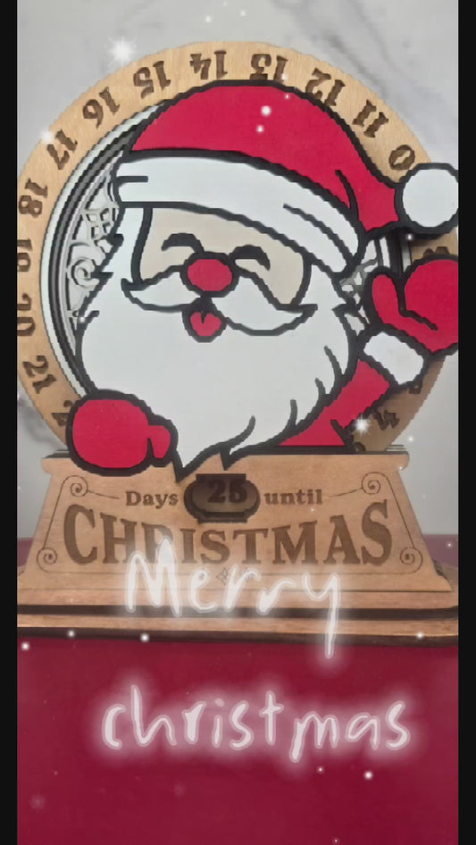 Video of countdown Christmas Santa