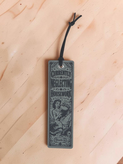 Engraved Leatherette Bookmarks – Funny Book Lover Designs