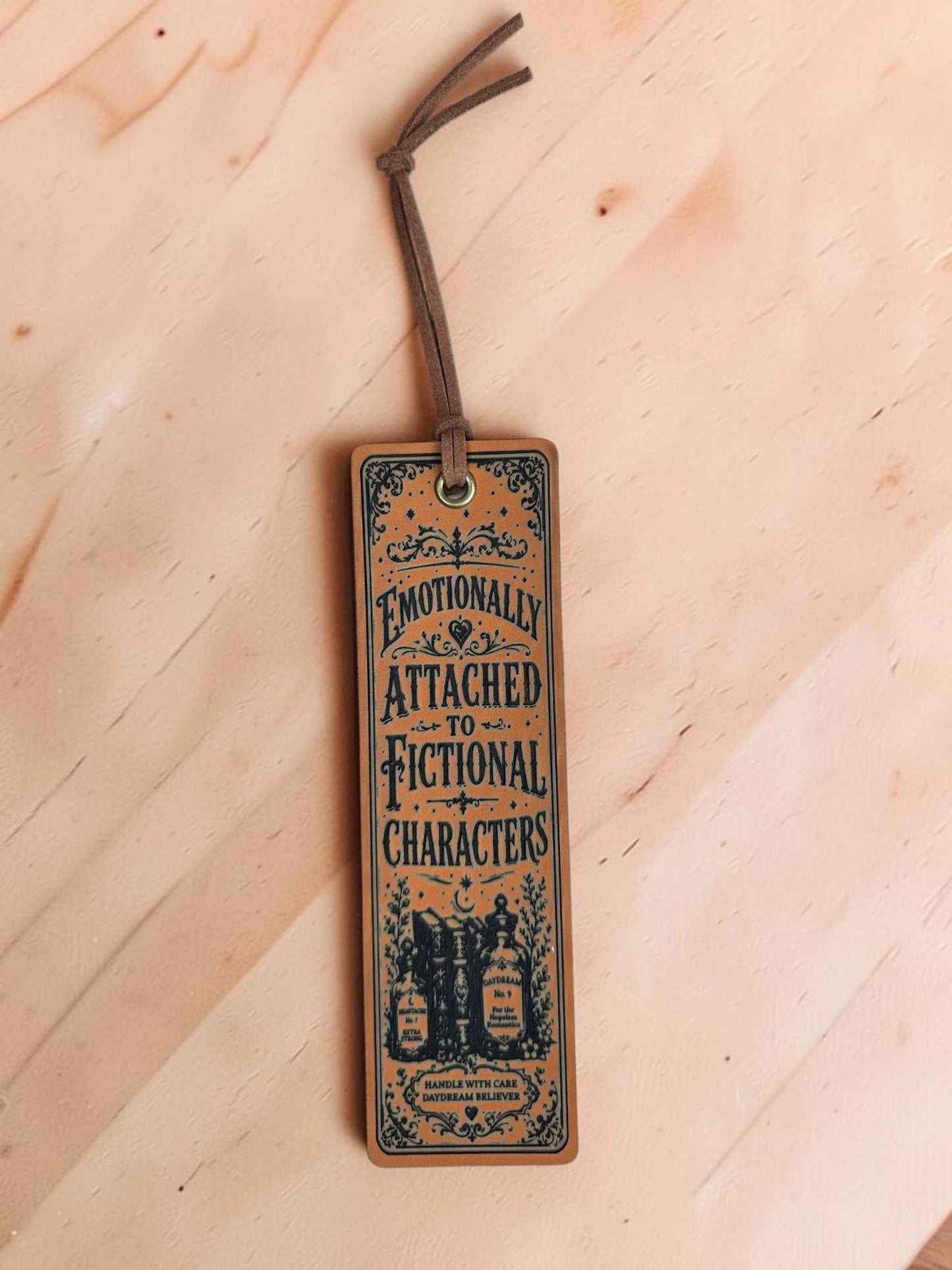 Engraved Leatherette Bookmarks – Funny Book Lover Designs