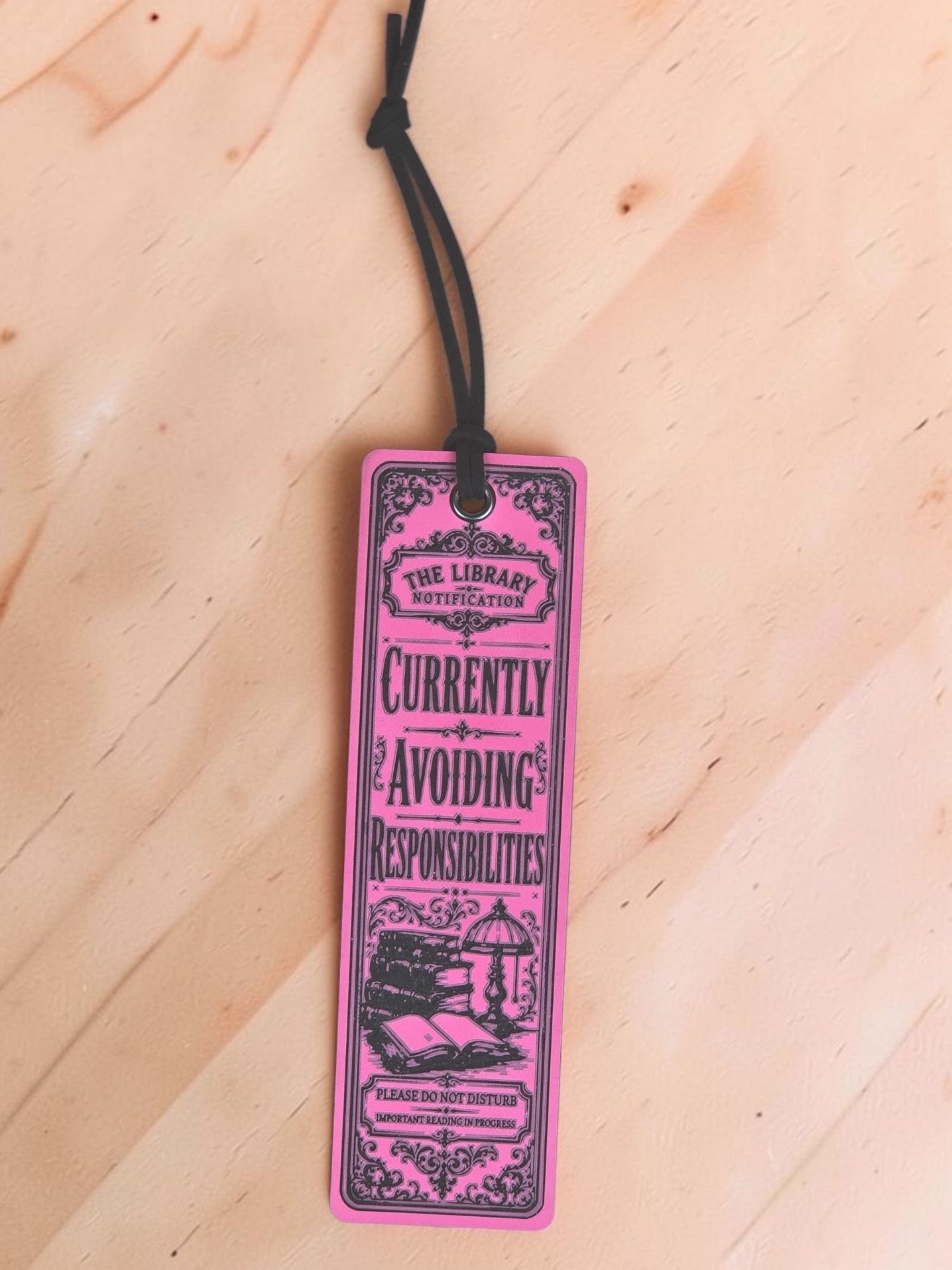 Engraved Leatherette Bookmarks – Funny Book Lover Designs